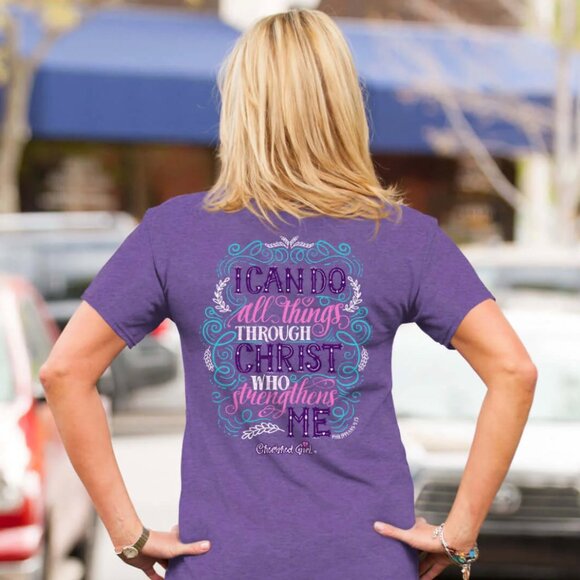Kerusso Cherished "I Can Do All Things" Adult Woman's T-Shirt - New - Picture 5 of 5